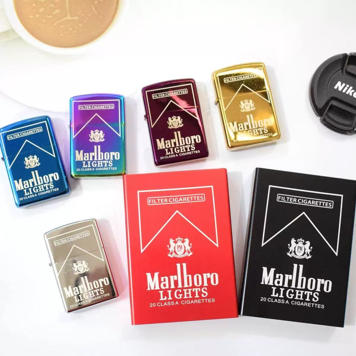 MB Brand Logo Windproof Oil Lighter