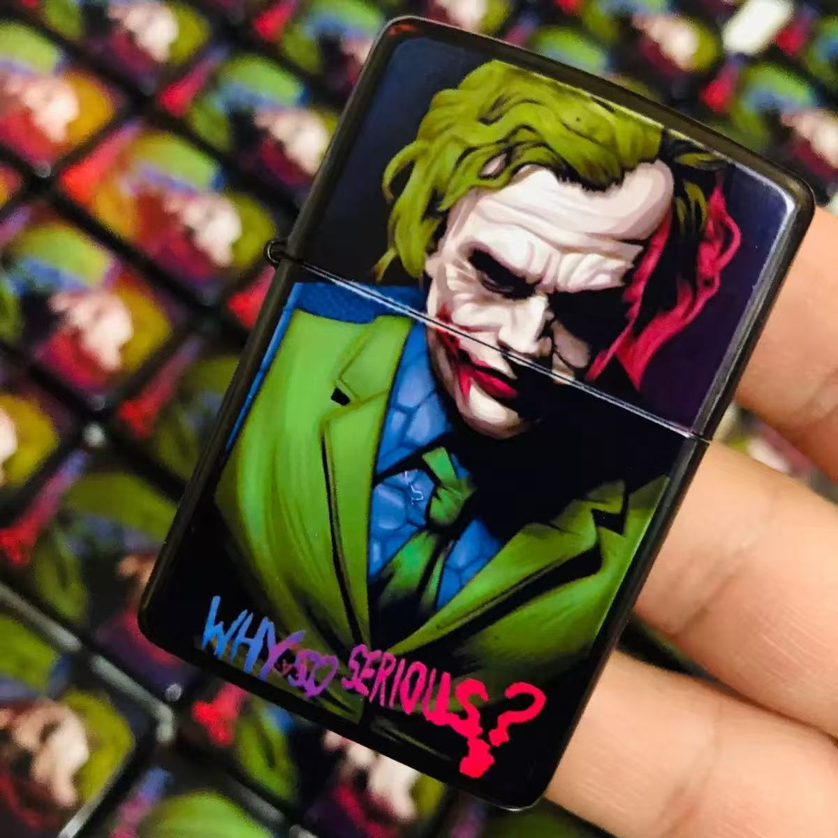 JOKER Windproof Iron Oil Lighter