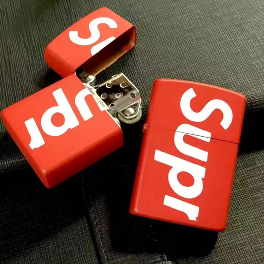 Sup Heavy-Duty Iron Lighter Refillable Shell-Red