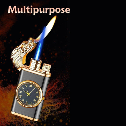 Double Flame Dragon Head Gas Lighter