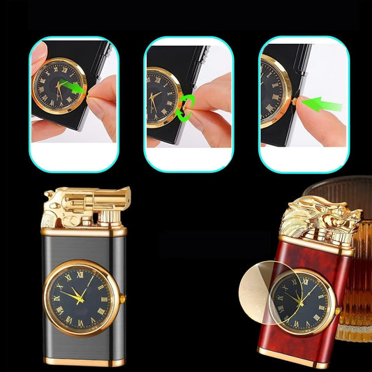 Double Flame Dragon Head Gas Lighter