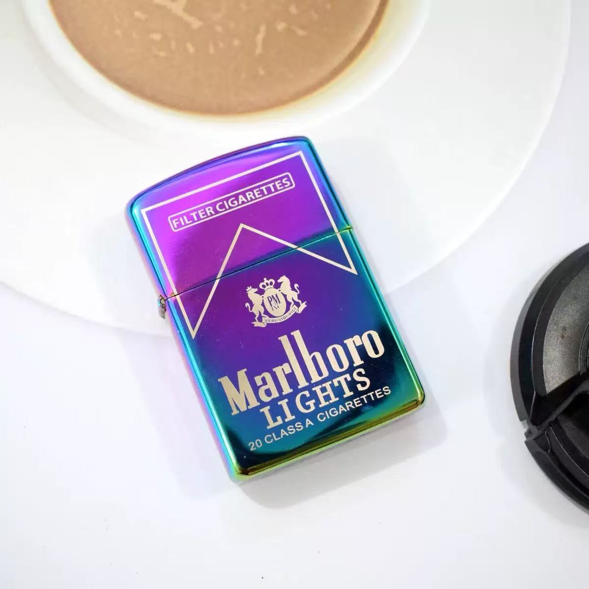 MB Brand Logo Windproof Oil Lighter